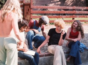 The Faragher Brothers outside Brothers Studios in Redondo Beach, preparing for the concert at the Roxy