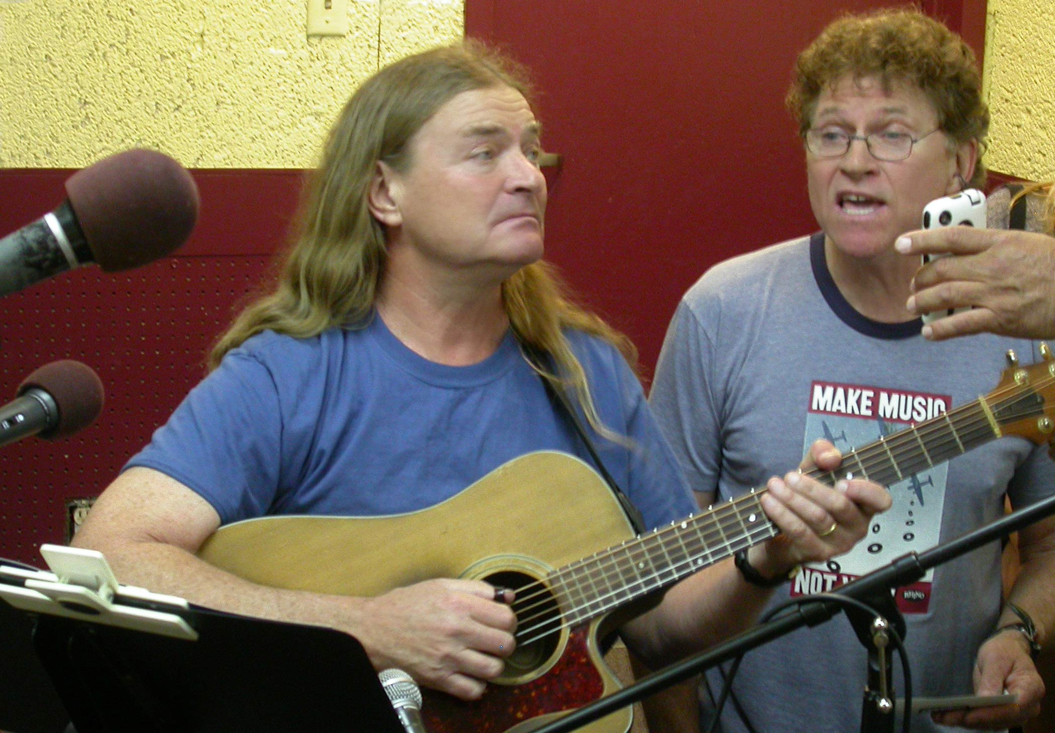 Jimmy and Danny Faragher performing the KCSB 91.9 FM Station ID.